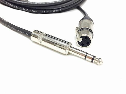 كابل اتصال مخصص 200 قدم Neutrik NC3FXX أنثى XLR إلى Neutrik Rean NYS228 1/4 بوصة (6.35 مم) كابل صوت TRS متوازن Pro in Kuwait