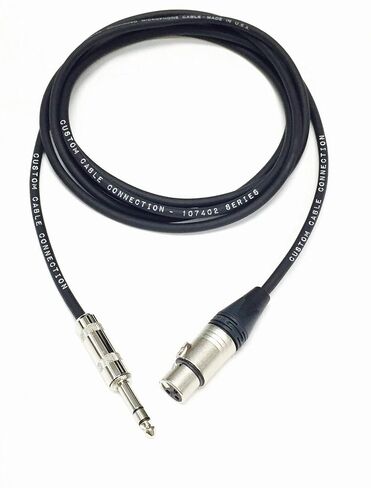 كابل اتصال مخصص 200 قدم Neutrik NC3FXX أنثى XLR إلى Neutrik Rean NYS228 1/4 بوصة (6.35 مم) كابل صوت TRS متوازن Pro in Kuwait