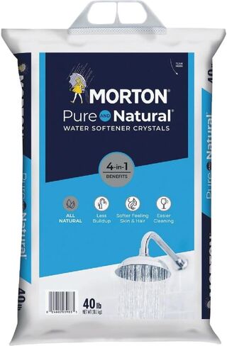 Morton U26624S Pure AND Natural Water Softening Crystals, 40-Pound,White in Kuwait