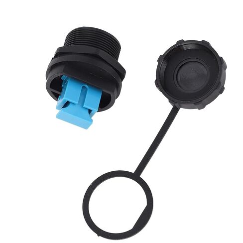 Walfront SC Female to Female Panel Mount Connector SC Single Mode Threaded Fiber Optic Adapter with Dust Cover for FTTH Network Systems in Kuwait