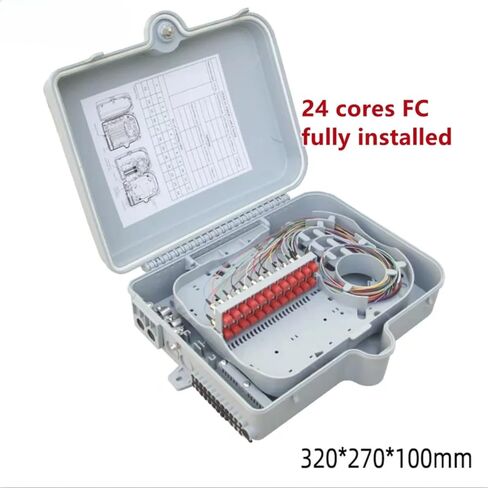 FTTH Distribution Box 12/24/48 core LC SC FC Fully Installed Pigtail Adapter wall-Mounted Indoor and Outdoor Optical Fiber Cable 24C(12 Core SC) in Saudi Arabia