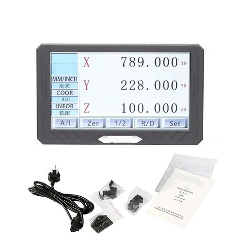 SINO SDS200S 3 محاور LCD شاشة لمس كاملة قراءات رقمية DRO غطاء معدني مقياس خطي عداد عرض لمخرطة الطحن in Kuwait
