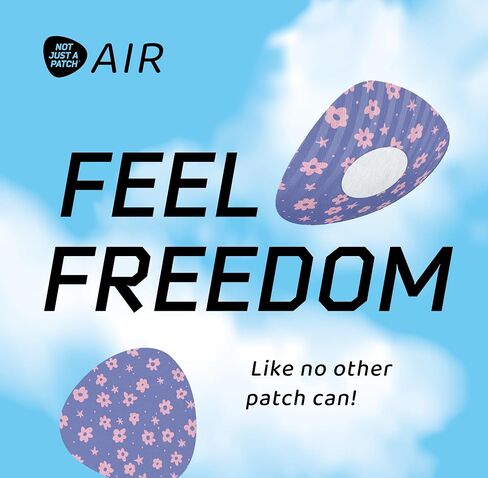 ليس مجرد رقعة Air Freestyle Libre 3 رقع لاصقة - أغطية مستشعر مقاومة للماء والعرق، مصممة بشكل فعال على الرقع، تبقى آمنة لمدة 15 يومًا، 10 عبوات، بلومبيري in Kuwait