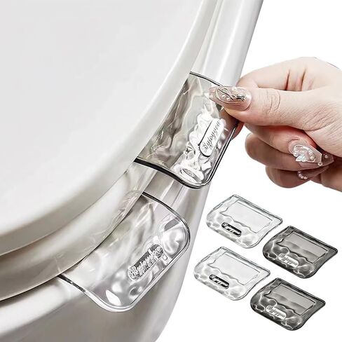 4Pcs Hygienic Toilet Seat Handle Lifter Hands-Free Toilet Cover Lifter Handle for Home Office & Hotel Multi-Functional Toilet Cover Lift Tools in Kuwait