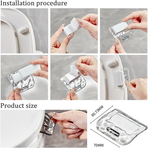 4Pcs Hygienic Toilet Seat Handle Lifter Hands-Free Toilet Cover Lifter Handle for Home Office & Hotel Multi-Functional Toilet Cover Lift Tools in Kuwait