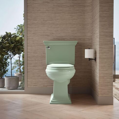 Kohler K-4662 Lustra Q2 Round Closed-Front Toilet Seat with Quick-Release and Qu, Seafoam Green in Kuwait