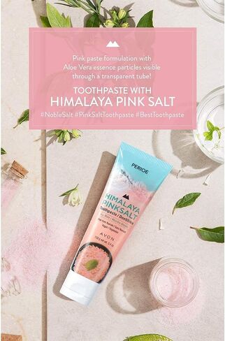 PERIOE Flouride-Free Himalayan Pink Salt Toothpaste, 3.4 oz - Ice Mint w/Aloe Vera | Vegan, Cruelty-Free, Paraben-Free Plaque & Tartar Remover Oral Care Travel Size Toothpaste in Kuwait