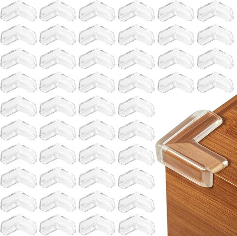 48 Pack Corner Protector for Baby, Clear Table Corner Protectors, Strong Adhesive, Baby Proof Corners and Edges, Corner Protectors for Furniture & Sharp Edges in Kuwait