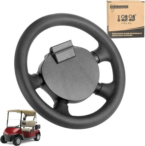 10L0L Golf Cart 13 inch Steering Wheel for EZGO TXT, RXV, Medalist, Shuttle, Workhorse, Cushman, Replaces OEM# 71948-G01 602979 in Kuwait