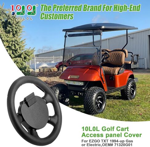 10L0L Golf Cart 13 inch Steering Wheel for EZGO TXT, RXV, Medalist, Shuttle, Workhorse, Cushman, Replaces OEM# 71948-G01 602979 in Kuwait