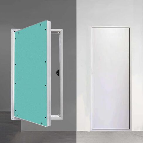 Paintable Plasterboard Attic Access Door - Drywall Panel with Magnetic Push Switch, Concealed Flush Mount Door for Loft, Garage, Hotel, Easy Installation & Customizable Finish in Kuwait