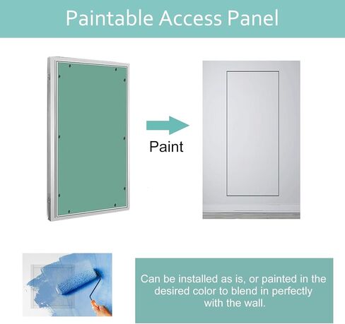 Paintable Plasterboard Attic Access Door - Drywall Panel with Magnetic Push Switch, Concealed Flush Mount Door for Loft, Garage, Hotel, Easy Installation & Customizable Finish in Kuwait