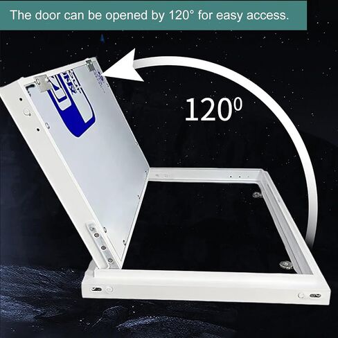 Paintable Plasterboard Attic Access Door - Drywall Panel with Magnetic Push Switch, Concealed Flush Mount Door for Loft, Garage, Hotel, Easy Installation & Customizable Finish in Kuwait