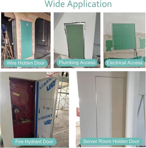 Paintable Plasterboard Attic Access Door - Drywall Panel with Magnetic Push Switch, Concealed Flush Mount Door for Loft, Garage, Hotel, Easy Installation & Customizable Finish in Kuwait