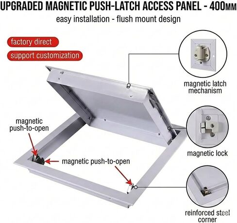Ceiling Access Panel for Drywall, Hinged Aluminum Alloy Door Cover for Plumbing and Electrical Service Areas, 8x12 inches in Kuwait
