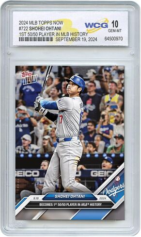 2024 Topps الآن أصبح SHOHEI OHTANI الرسمي أول لاعب بنسبة 50/50 في بطاقة تاريخ MLB رقم 722 - متدرج GEM Mint 10 in Kuwait