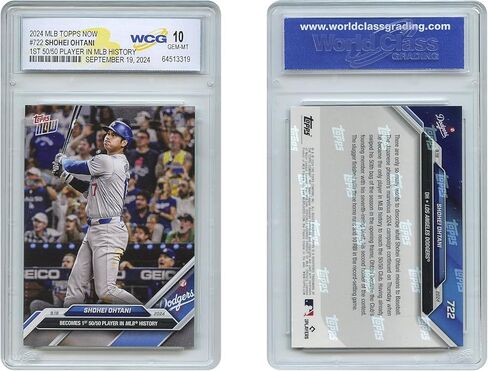 2024 Topps الآن أصبح SHOHEI OHTANI الرسمي أول لاعب بنسبة 50/50 في بطاقة تاريخ MLB رقم 722 - متدرج GEM Mint 10 in Kuwait