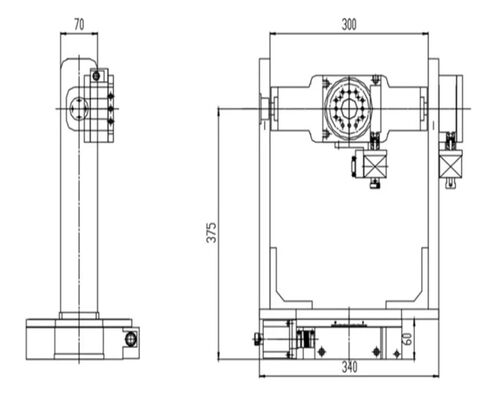 Y300RA200 CNC-Controlled Industrial Hollow Electric Rotary Table in Kuwait