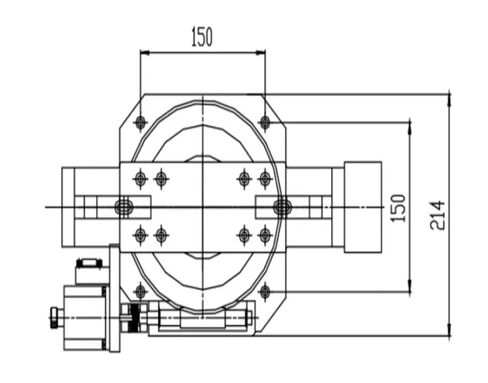 Y300RA200 CNC-Controlled Industrial Hollow Electric Rotary Table in Kuwait