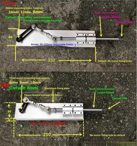 المحرك الخطي للدورة الترددية DC 12/24V المحرك الخطي ستبليس سرعة الدفع والسحب قضيب السكتة الدماغية محرك ترددي تلقائي (12V دفع 2-8 سم، 90 دورة في الدقيقة دقيقة) in Kuwait