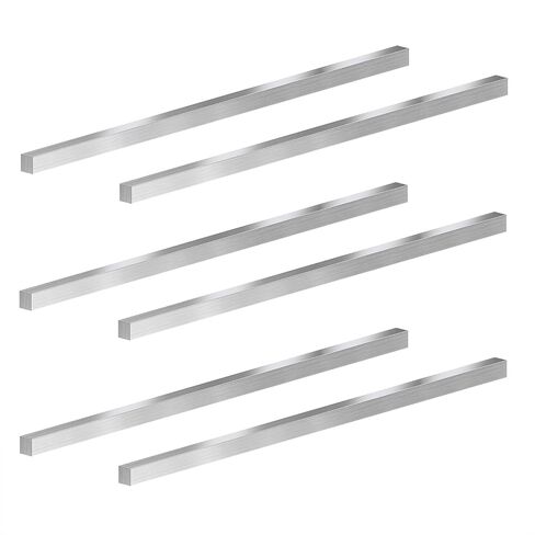 6 Pcs 1/4" x 1/4" x 12" Square Steel Bars, Stainless Steel Square Precision Key Stock for Industrial or DIY Projects in Kuwait