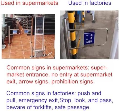 Durable Stainless Steel 90° Swing Gate - Metal Entrance Door for Supermarkets & Factories - 1-Way Design (80×97 cm) Perfect for Employee Access & Secure Entry in Kuwait