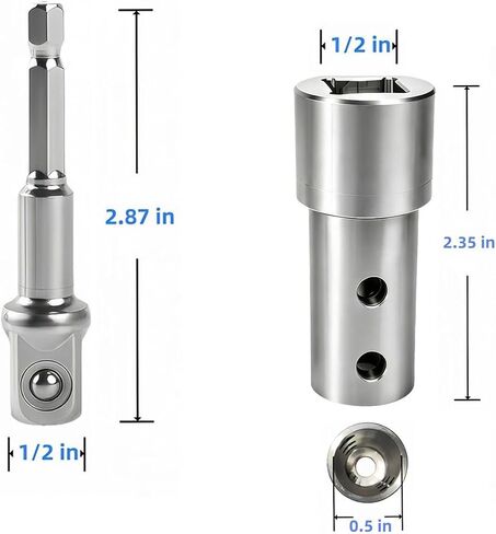 Trailer Jack Drill Adapter for Top Wind, Fits 0.5-inch drive shaft only，Turbo ，ez Crank Jack Adapter Tool & 1/2 Inch Socket Bit, Heavy Duty for RV, Construction, Dump Trailers,DIY,Campers(1/2 Inch) in Kuwait