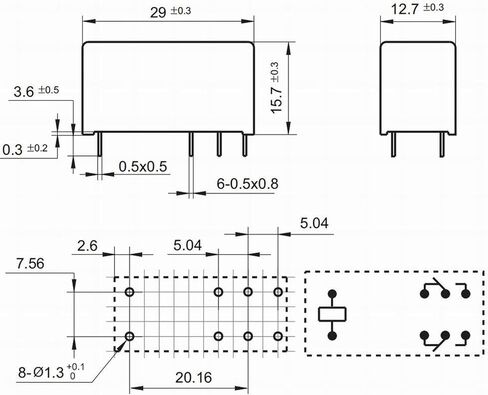 HF115F-A 230-2Z4A (115F-2C-230VAC-8A) تتابع 8 دبابيس 1 قطعة in Kuwait