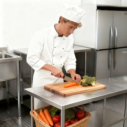 COOLCHEF Stainless Steel Work Table 24 x 36 Inch, NSF Commercial Prep Table with Undershelf, Heavy Duty Food Prep Workstation in Kuwait