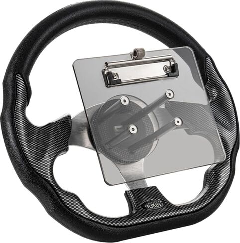 NOKINS 12.5" Universal Golf Cart Steering Wheel&Scorecard Holder, Fit EZGO TXT/RXV/Club Car DS/Precedent/Yamaha, Most Golf Carts (D Shape Carbon Fiber Black) in Kuwait