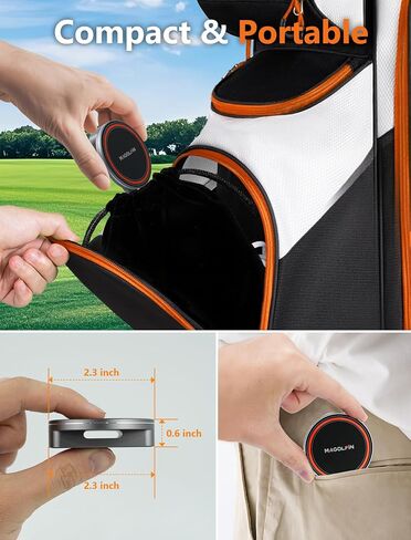 2-Pack Alloy Magnetic Golf Cart Phone Mount with N52 Magnets, Golf Accessories Compatible with MagSafe iPhone 16 Pro Max Plus 15 14 13 12 Mini Fits EZGO Yamaha Club Car Icon, Coolest Golf Gift in Kuwait