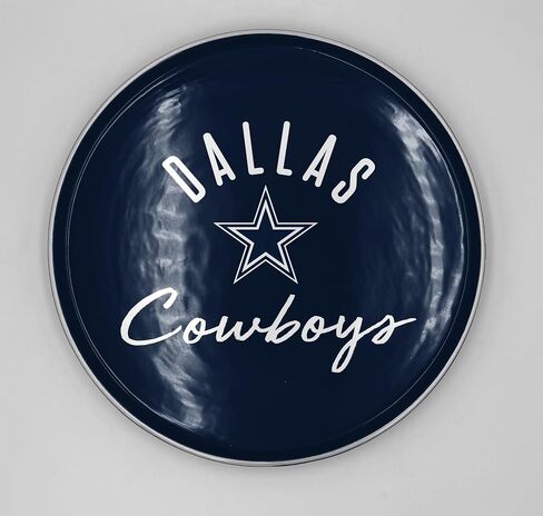 صينية تقديم مستديرة بشعار NFL Dallas Cowboys مقاس 14 بوصة in Kuwait
