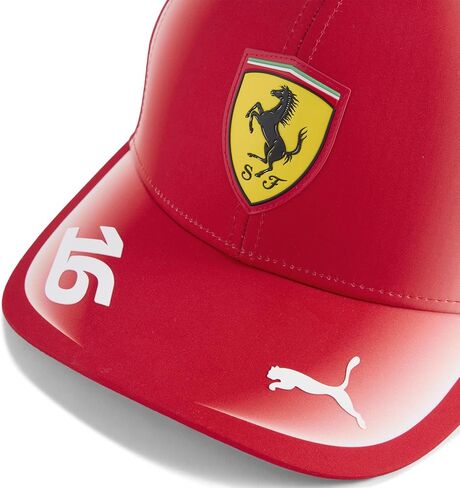 قبعة PUMA Scuderia Ferrari F1 2026 Charles Leclerc للأطفال - أحمر - مقاس واحد | حافة منحنية مع قفل خلفي قابل للتعديل، مقاس قابل للتعديل للأطفال in Kuwait
