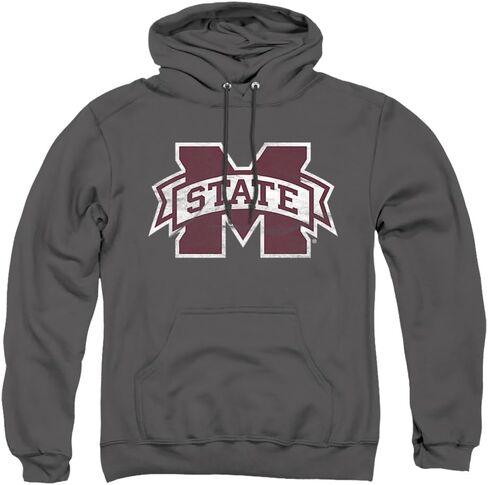 Mississippi State University Official Distressed Primary Unisex Adult Pull-Over Hoodie in Kuwait
