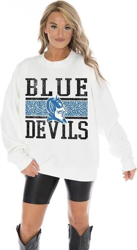 سويت شيرت Gameday Couture Duke Blue Devils Fair Catch بأكمام طويلة ورقبة دائرية، 60% قطن، 40% بوليستر in Kuwait