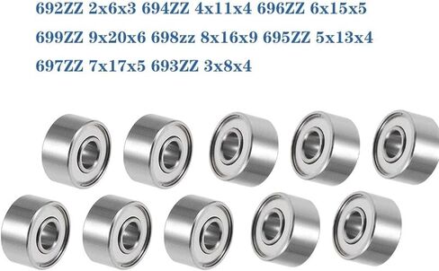 10 قطعة تحمل 692zz 693zz 694zz 695zz 696zz 3x8x4 محامل كروية لمحرك كهربائي مصغر لطائرة Emax DJI بدون طيار (693ZZ 3x8x4) in Kuwait