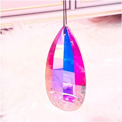 Hanging Crystals Prisms 8pcs AB Color Crystal Oraments Chandelier Pendants Lamp Part Home Decoration Hangings Crystals for Decoration(120x60x35mm) in Kuwait