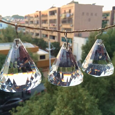 شنقا بلورات المنشور 90pcs / الكثير 40mm الثريا الكرة واضح كريستال dimand الأوجه كرات لأجزاء الثريا، الخرز الستار شنقا المعلقات الديكور الشنق بلورات للديكور in Kuwait
