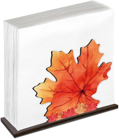 Singhaaje Fall Napkin Holder, Autumn Leaf Wooden Napkin Holder Decor | Autumn Napkin Holder for Dining Table, Fall Thanksgiving Harvest Decor for Party Home Kitchen Dining Table in Kuwait