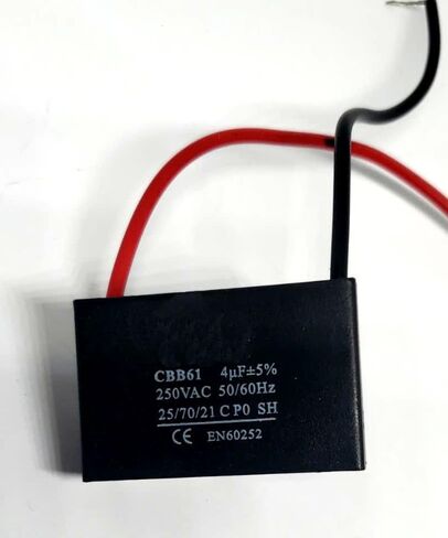 Generic CBB61 مكثف مروحة السقف 4 فائق التوهج بواسطة 250VAC (2 سلك، 36mmX24mmX12mm) in Kuwait