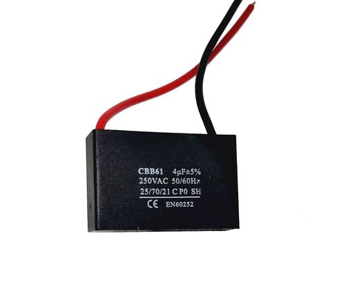 Generic CBB61 مكثف مروحة السقف 4 فائق التوهج بواسطة 250VAC (2 سلك، 36mmX24mmX12mm) in Kuwait