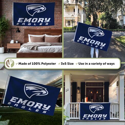 Desert Cactus Emory University EU Flag - 3 x 5 Feet Eagles Banner, Indoor/Outdoor Durable Fabric, 100% Polyester Design (Style A) in Kuwait