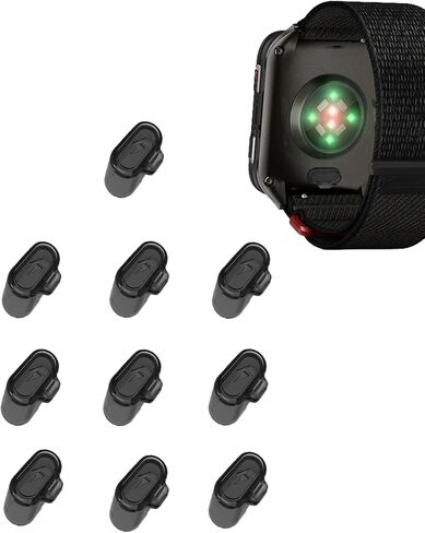 10 Pack Charger Port Protector for Garmin Venu X1/Forerunner170/Forerunner70/Fenix8 Pro/Forerunner 970,BOVUGAC TPU Dust Plug Anti-dust Plugs.-Clear Black in Kuwait