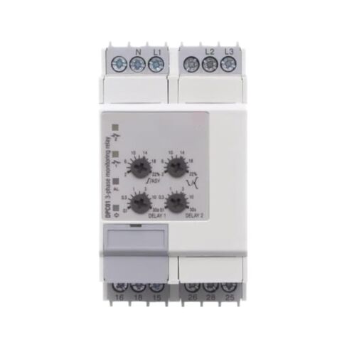 مرحل مراقبة ثلاثي المراحل DPC01DM69، 600-690 فولت تيار متردد، التحكم في المحرك مع اكتشاف الحمل الزائد وتسلسل الطور، سكة DIN in Kuwait