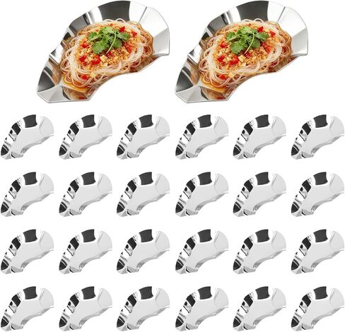 24 PCS Oyster Shells, Stainless Steel Grillable Oyster Grill Pan Shells Set, Kitchen Metal Oyster Grilling Shells for Cooking Oysters, Shrimp, Scallops, Clams, Reusable for Baking & Seafood in Kuwait