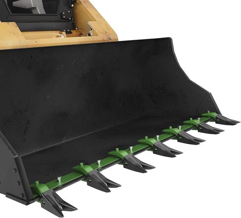 46" Heavy Duty 6-Tooth Bar for Sub-Compact Tractor Buckets, No-Drill Mount, Fits 1/2" & Thinner Cutting Edges, 4560 Lbs Capacity in Kuwait
