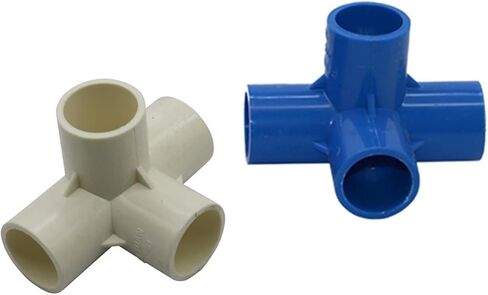 سباكة الحديقة 20/25/32 مم أنبوب PVC 4 اتجاهات مشتركة أنابيب الري الزراعية المشتركة حديقة المياه المشتركة الأنابيب الصناعية المشتركة 2 قطعة (اللون: أبيض، الحجم: 20 مم) تجهيزات السباكة in Kuwait