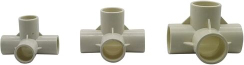سباكة الحديقة 20/25/32 مم أنبوب PVC 4 اتجاهات مشتركة أنابيب الري الزراعية المشتركة حديقة المياه المشتركة الأنابيب الصناعية المشتركة 2 قطعة (اللون: أبيض، الحجم: 20 مم) تجهيزات السباكة in Kuwait