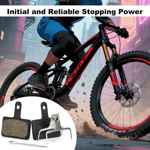 زوجان من وسادات فرامل قرص الدراجة - استبدال وسادات فرامل الدراجة - متوافق مع Tektro/Shimano/TRP (BR-M575 B01S MT200 M525 M515 T615 T675 M505 M495 M486 M485) - يناسب الدراجات الجبلية والدراجات الإلكترونية MTB in Kuwait