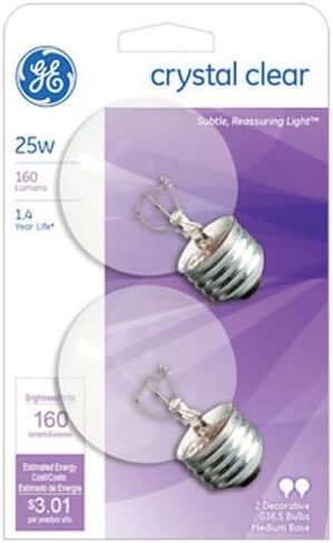 GE Lighting 31106 GE2PK25W Clear Globe Lamp in Saudi Arabia